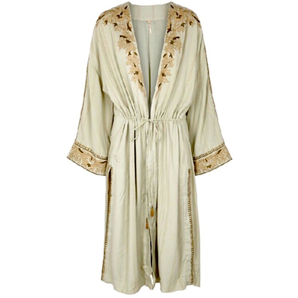 NWT Free People Afterglow Embroidered Kimono